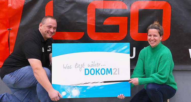 DOKOM21 und LG Olympia verlängern Sponsoren-Partnerschaft